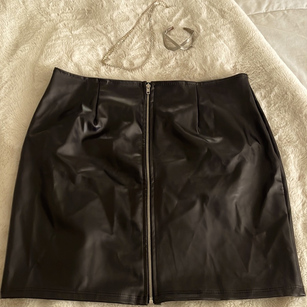 Sexy Leather Mini Skirt